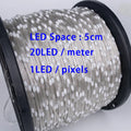 5V WS2811 WS2812 3PIN Black Wire LED String Lights Dream Color RGBIC Addressable Individually Fairy Light Seed Pixels Light 