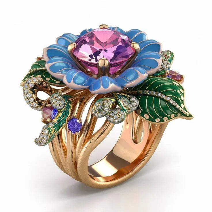 New jewelry, exquisite decoration, fashionable butterfly pattern women's ring