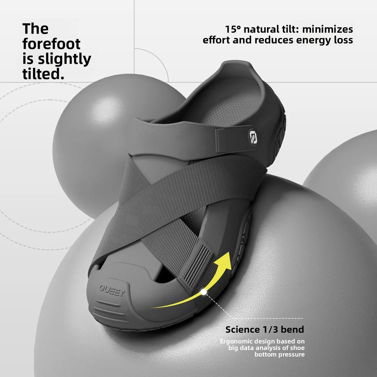 Men's 2026 Summer EVA Thick Sole Clogs Breathable Non-slip Quiet Soft Ergonomic 1/3 Forefoot Bending Toe-up Outdoor Sandals