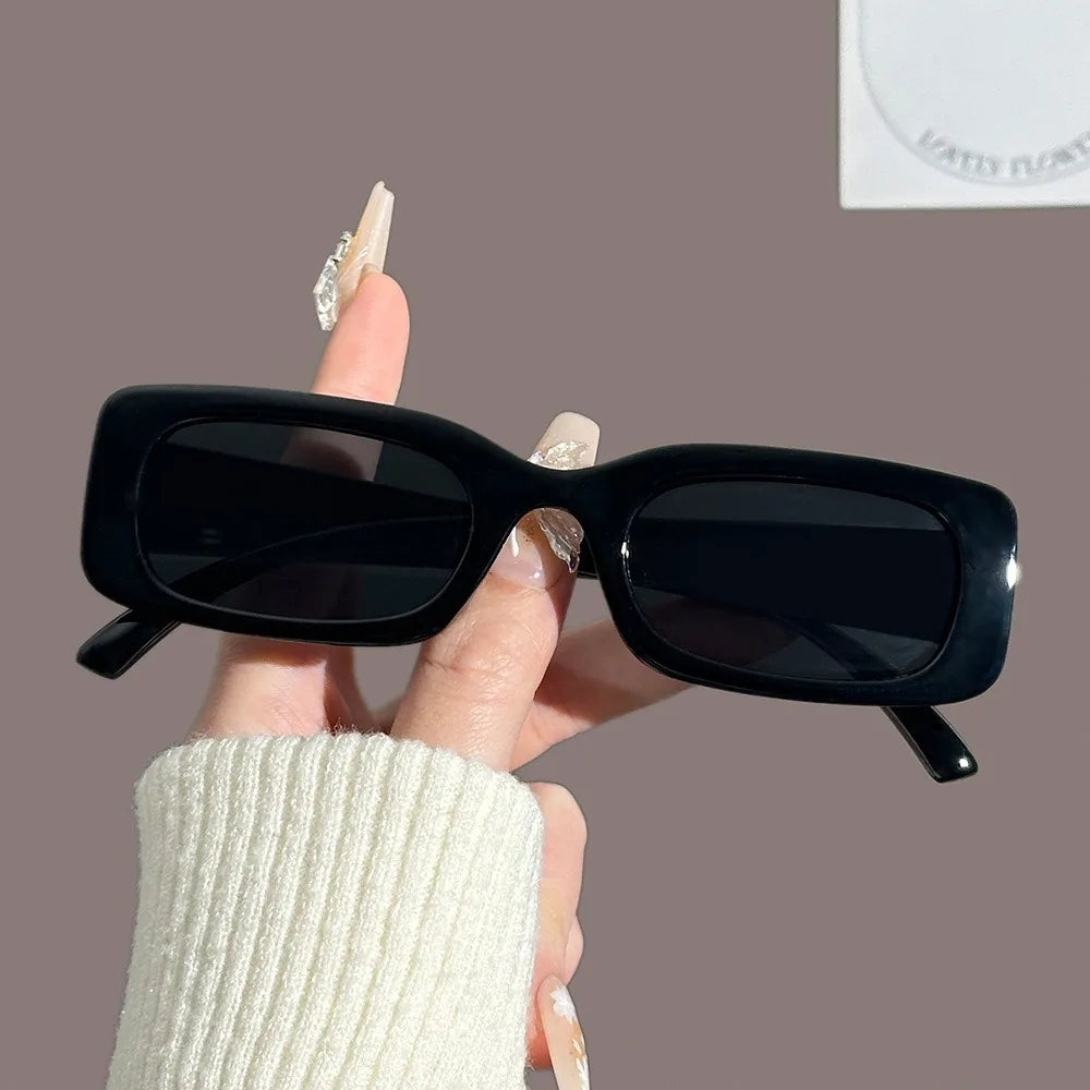 Fashion Rectangle Sun Glasses Retro Square Sunglasses Women Vintage Red Leopard UV400 Shades Driving Beach Party Accessories