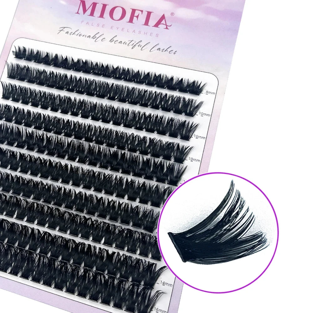 160 Bundle Mink Eyelash Clusters C/D Curl Individual Natural Russia Lashes 8-16mm DIY Eyelash Cluster Extensions Makeup Tools