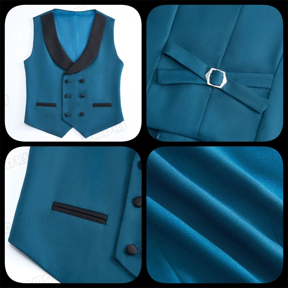 24h Ship Boy's Formal 4-piece Suit Set Including Blazer Vest Pants Bow-tie Smart Kids Tuxedo Suits Dress Wedding Ring Bearer