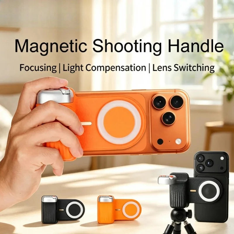 Phone Camera Shoot Hand Grip Magnetic Smart Phone Holder Shooting Aid Remote Control Handle For IPhone Android SAMSUNG Phone