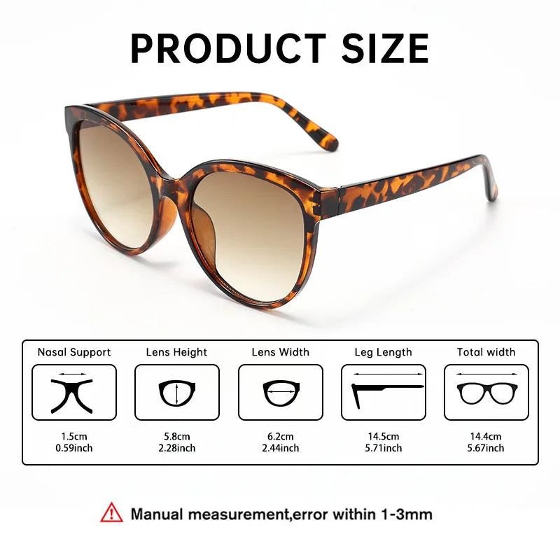 New Trendy Sunglasses For Women Fashion Elegant Round Shades for Daily outfit Party shopping Travel Beach Vocation Selfie