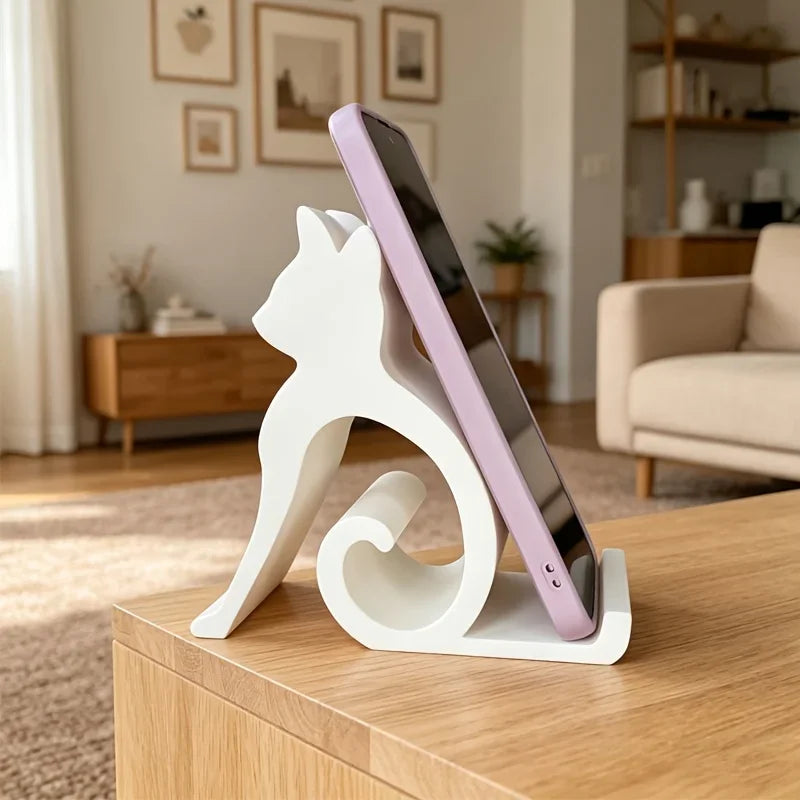 1 PCS Cat Shaped Phone Holder, Suitable for Use on Beds, Offices, And Cars. Cute Cat Design, Fun Cat Shaped Phone Holder.