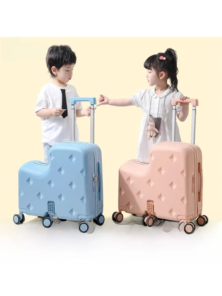 Children's Large Capacity Carry-On Suitcase 20 Inch Wheelchair Accessible Double Rod Hardshell PC ABS Material TSA Lock