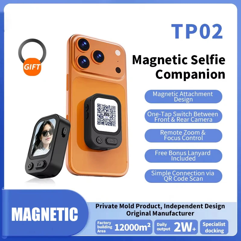 Magnetic Selfie Companion Mobile Screen Mirroring Device Rear Magnetic Mount For Photography Selfie Display Remote Photo Capture
