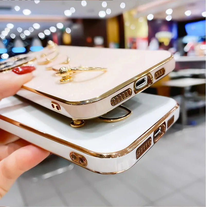 3D Love Heart Chain Soft Case For Redmi 15C Plating Silicone Shockproof Cover For POCO C85 Phone Protective Cases For Redmi 15C