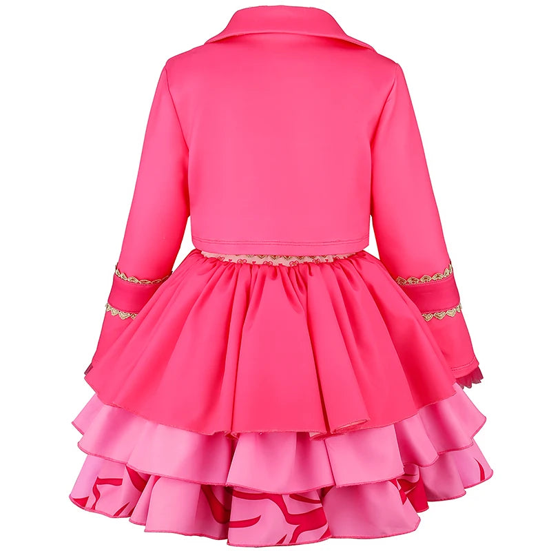 2026 New Girls Heir Dress Halloween Dress Up Costume 2ps Children's Cosplay + Wig Graduation Prom Puffy Dress
