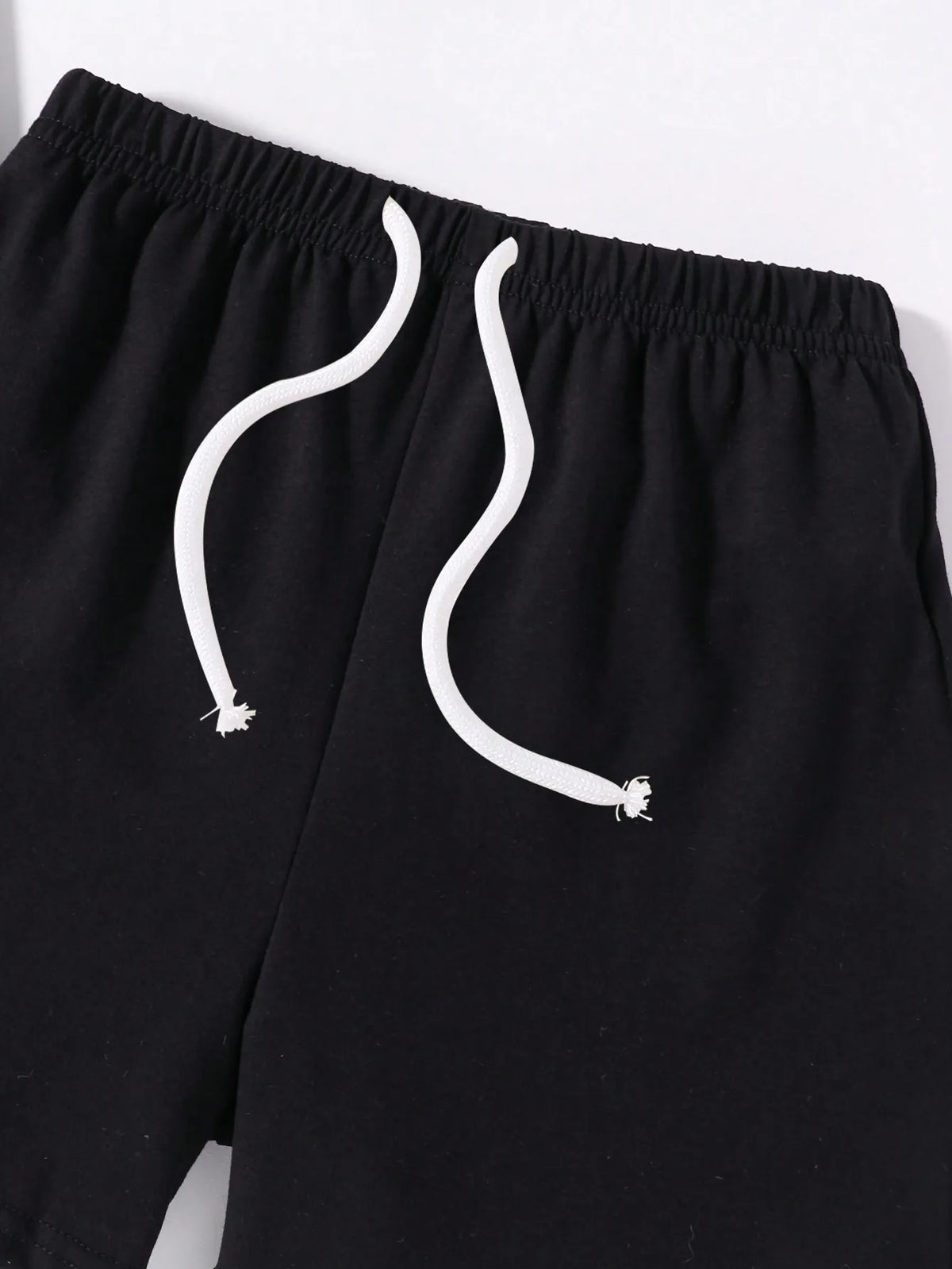 Simple Letters Young Boys Summer Casual Letters Printed Short Sleeve T-shirt and Shorts Fashion Children's Tracksuit