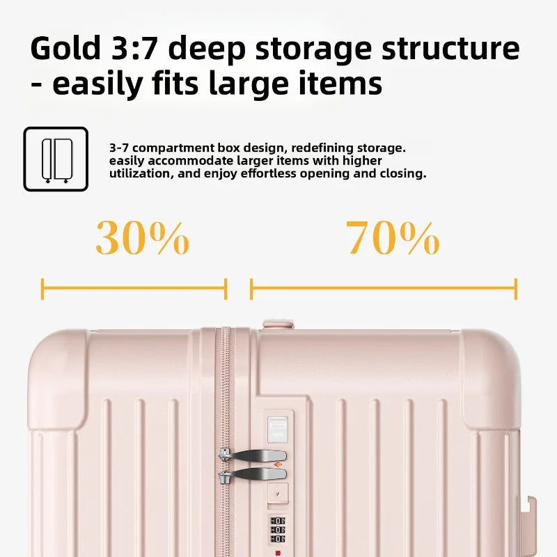 Extra Large Capacity Multifunction Luggage Spinner Wheels Durable Student Travel Case Combination Lock Rolling Luggage Suitcase