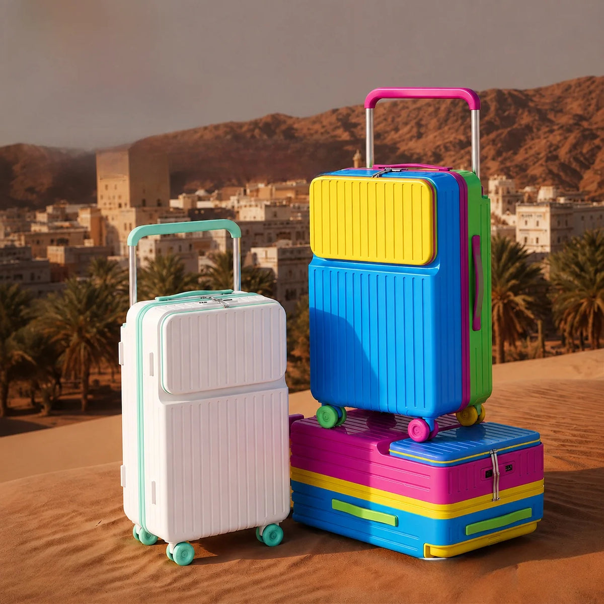 High Aesthetic 20 Inch Checkpoint Friendly Carry on Suitcase  Pullman Password Lock Student Travel Bag Hardshell Suit...