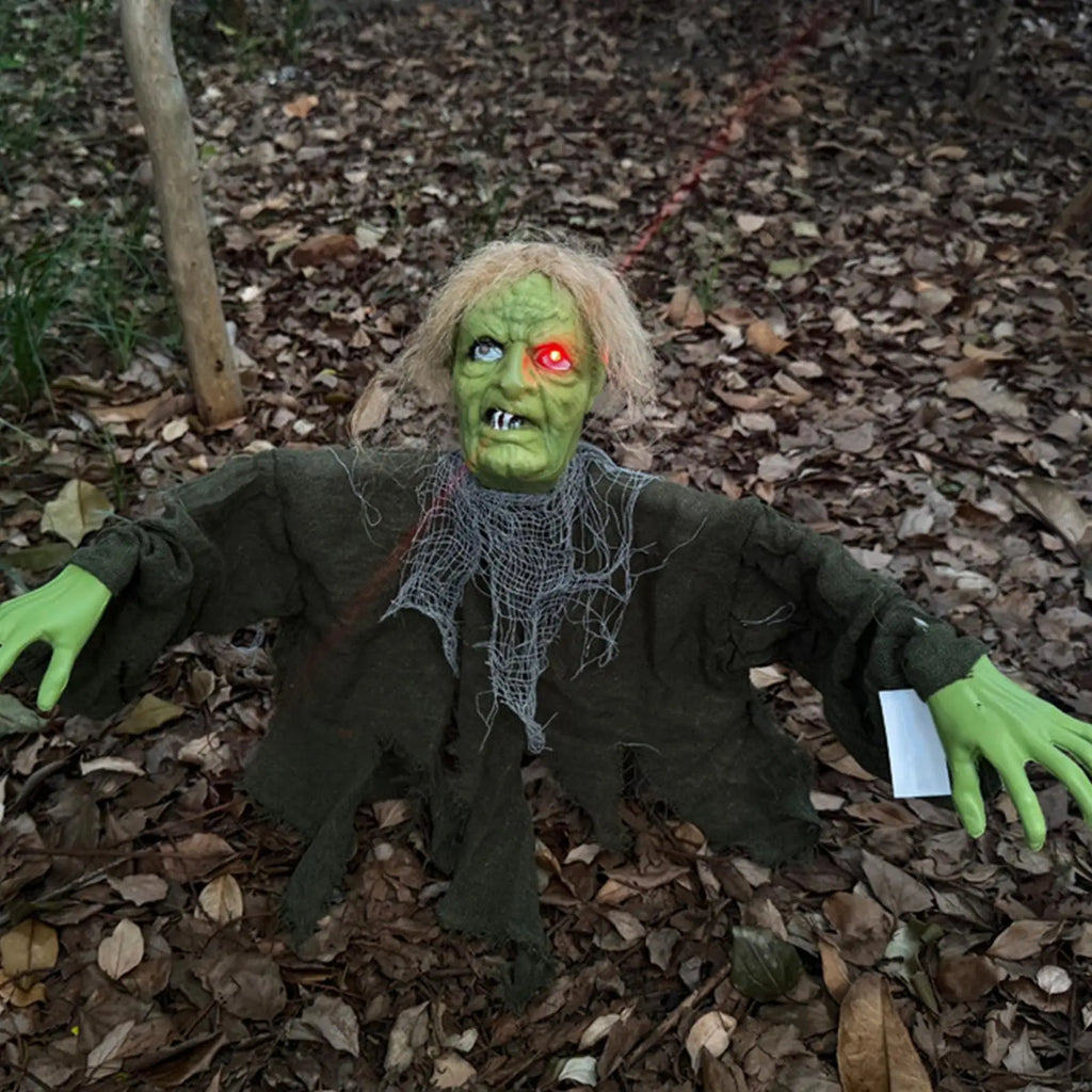 Halloween Yard Decor Scary Ghost Backyard Stakes Halloween Scary Light Up Figures for Porch Planter Path Lawn Front Yard