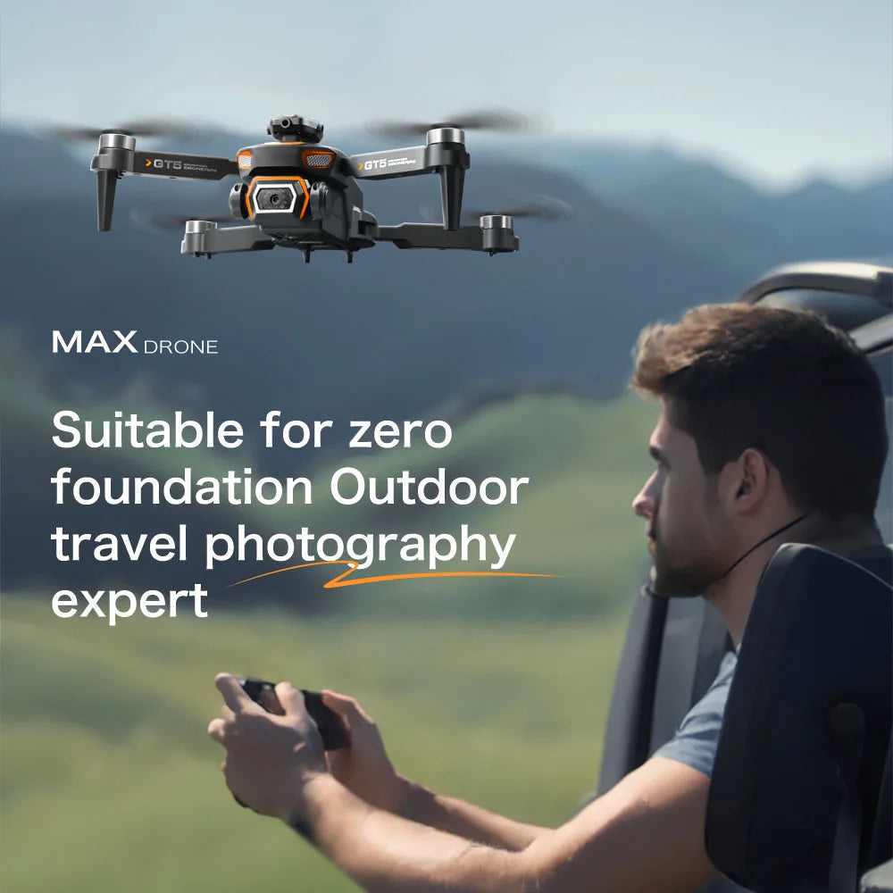 GPS GT5 Foldable RC Drone 8K Dual Camera 5G WiFi FPV Screen Remote Control Obstacle Avoidance Brushless Optical Flow Quadcopter