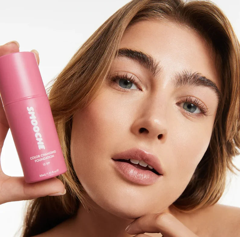 Smooche Brand Color Changing Foundation Glycerin VitaminE Natural Herbal Liquid Foundation Original Concealer Facial Base Makeup
