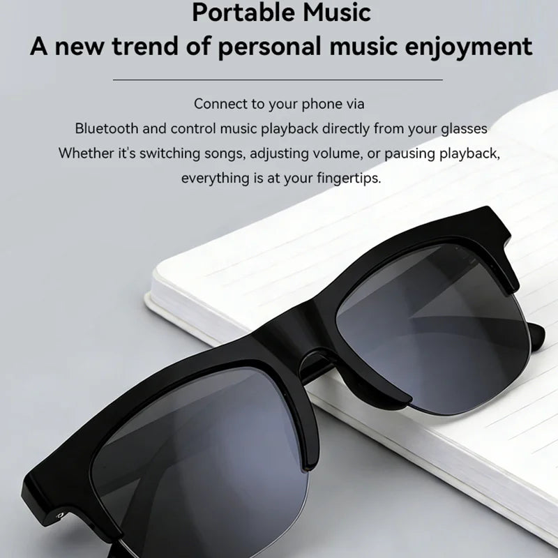 Lenovo AI Smart Glasses Remote Control Touch Voice Assistant Translation Bluetooth Call Music Playback Video Recording Smart Sun