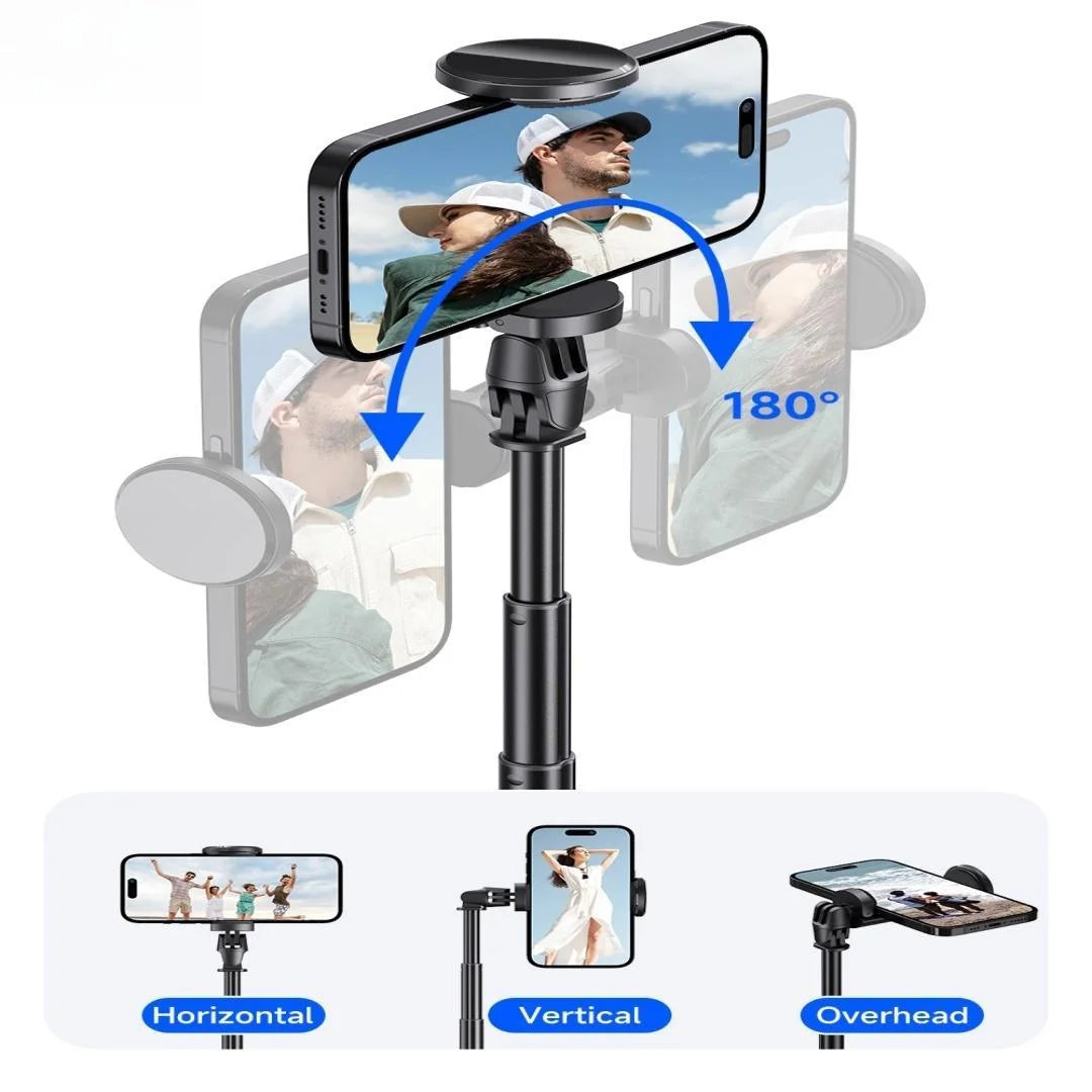 Portable Selfie Stick Tripod, 1 Count Retractable Cell Phone Tripod with Remote Control, Travel Bracket Stable and Easy to Use,
