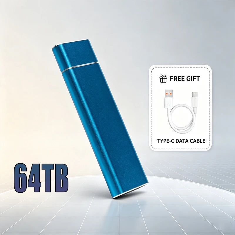 High Speed 520MB/s  Portable SSD USB3.1 Type-C External Solid State Drive for Desktop Laptop MacBook Large Capacity Storage