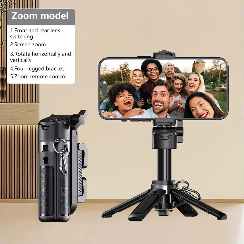 Lenovo Bluetooth Remote Selfie Stick with Zoom Function Aluminum Alloy Mount Anti-Shake Telescopic Portable Outdoor Selfie Stick