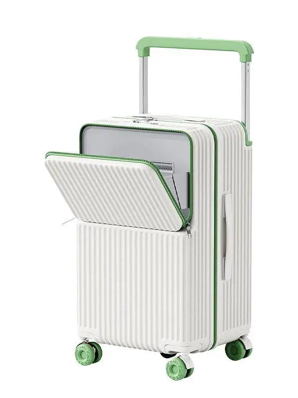 New 2026 Lightweight Durable Luggage Front Opening Carry-On Suitcase with Combination Lock Aluminum Handle for Travel And Bus...