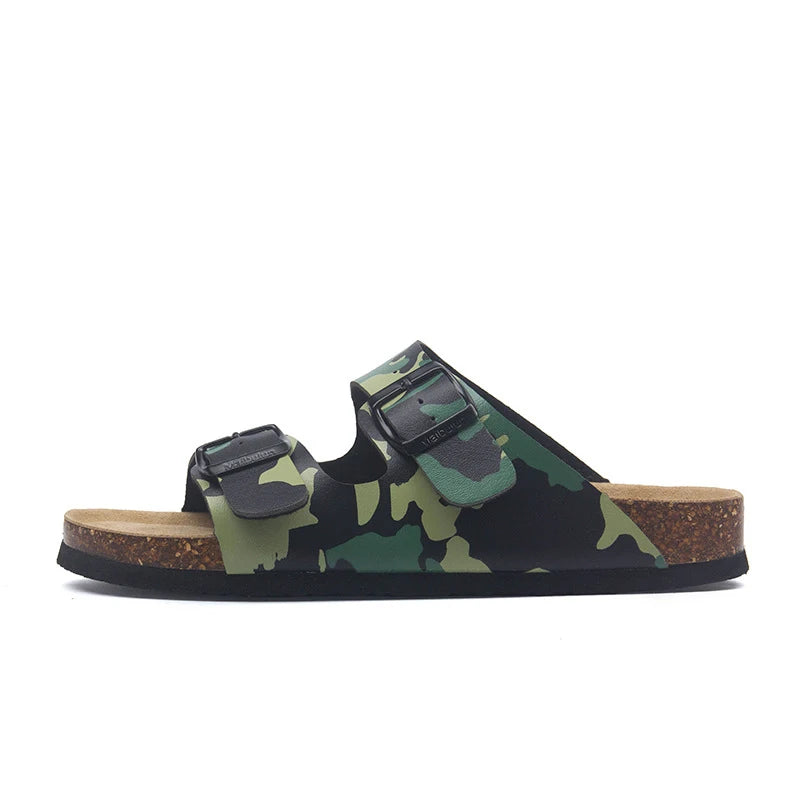 Slippers For Men Casual Classic Summer Top Quality Buckle Comfortable Leather Slipper