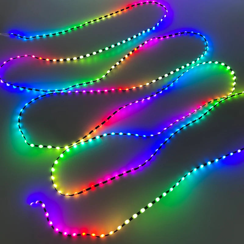 5V WS2811 WS2812 3PIN Black Wire LED String Lights Dream Color RGBIC Addressable Individually Fairy Light Seed Pixels Light 