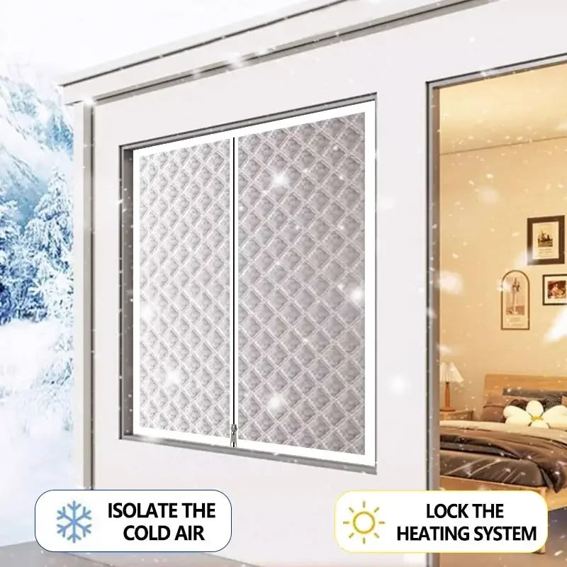 White Zipper, Winter Warm Curtains, Cold and Heat Insulation, Sun Shading and Sound Insulation, Supporting Customized Sizes