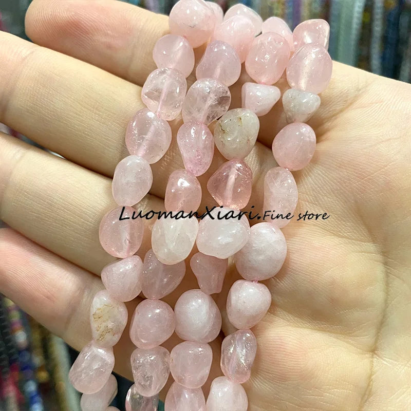 8-10mm Natural Stone Green Apatite Irregular Loose Spacer Beads for Jewelry Making Diy Earrings Bracelet Charms Accessories 15''