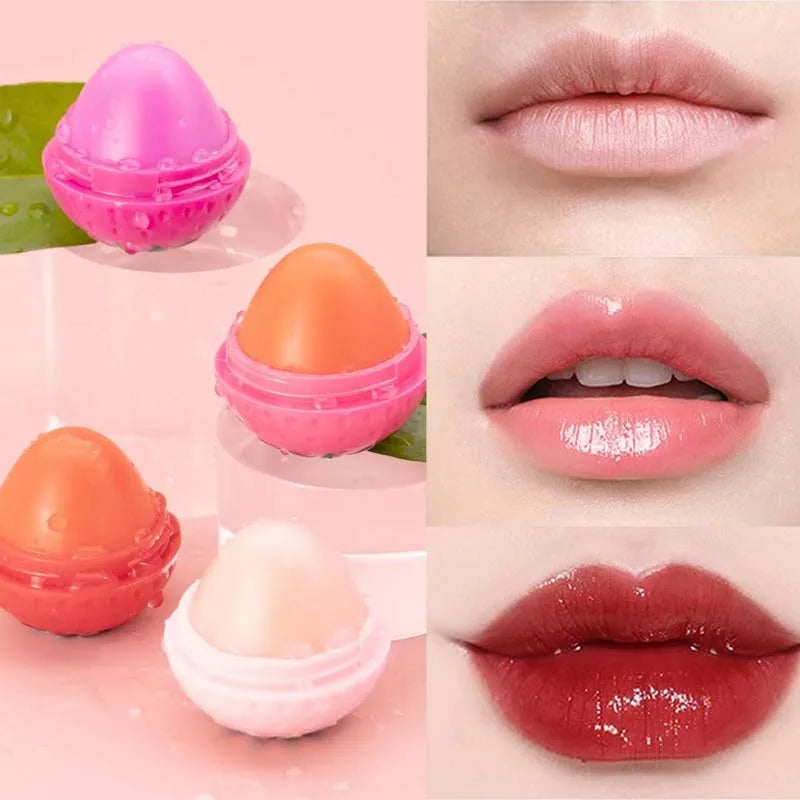1/4Pcs Strawberry Lip Balm Long-Lasting Moisturizing Repair Hydrating Red Lipstick Cute Fruits Repairs Dry Lips Care Cosmetics