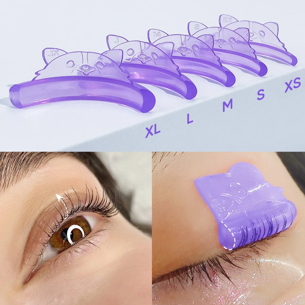 RUZOFO New 5 Pairs Fox Shape Silicone Lashes Lift Pad Eyelash Extension Perming Pads Lash Curler Rod Eyelashes Makeup Tool