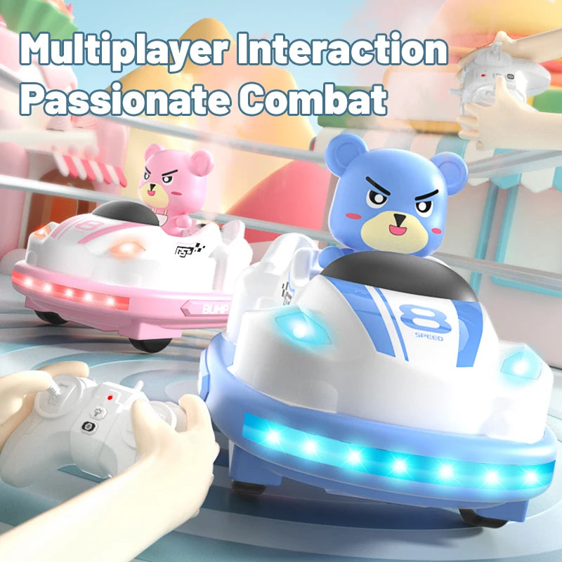 JJRC Q180 Children Remote Bumper Car Sound And Light Music Parent-child Competitive Interaction Go Kart Battle Boy Toy for Gift
