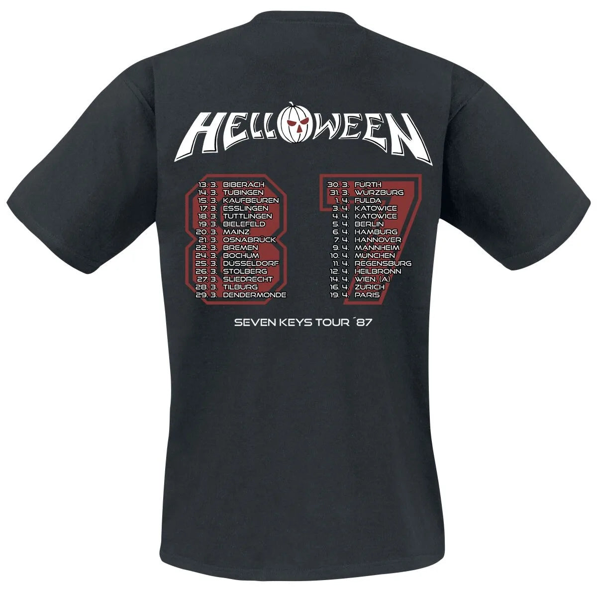 Helloween I Want Out Tee, Power Metal T-Shirt with Uncle Sam Pumpkin & Band Logo Print, Band Fan Merch