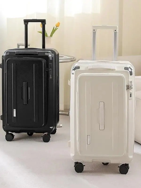Thickened Five-Wheel Password Travel Suitcase Durable Expansable 28 Inch Side-Open Deep Cargo Unisex Luggage Bag