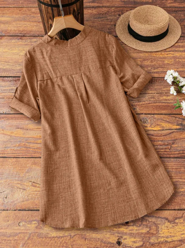 Extended Hem High-Low Blouse Design