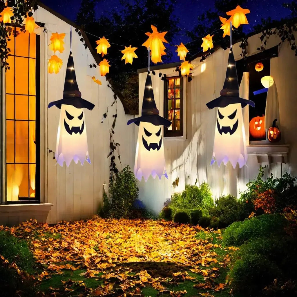 Halloween Witch Hat String Lights,Warm/Colored LED Lights Halloween Glowing Decoration for Yard Tree Garden Party Home Decor