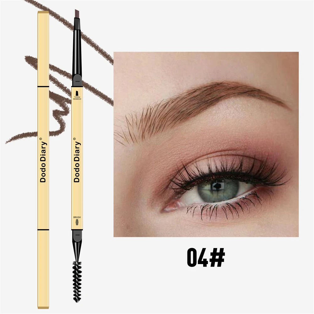 1/5Pcs Small Gold Bar Double-ended Eyebrow Pencil 3D Eyebrow Shape Long-lasting Without Smudging Slender Natural Makeup Pen