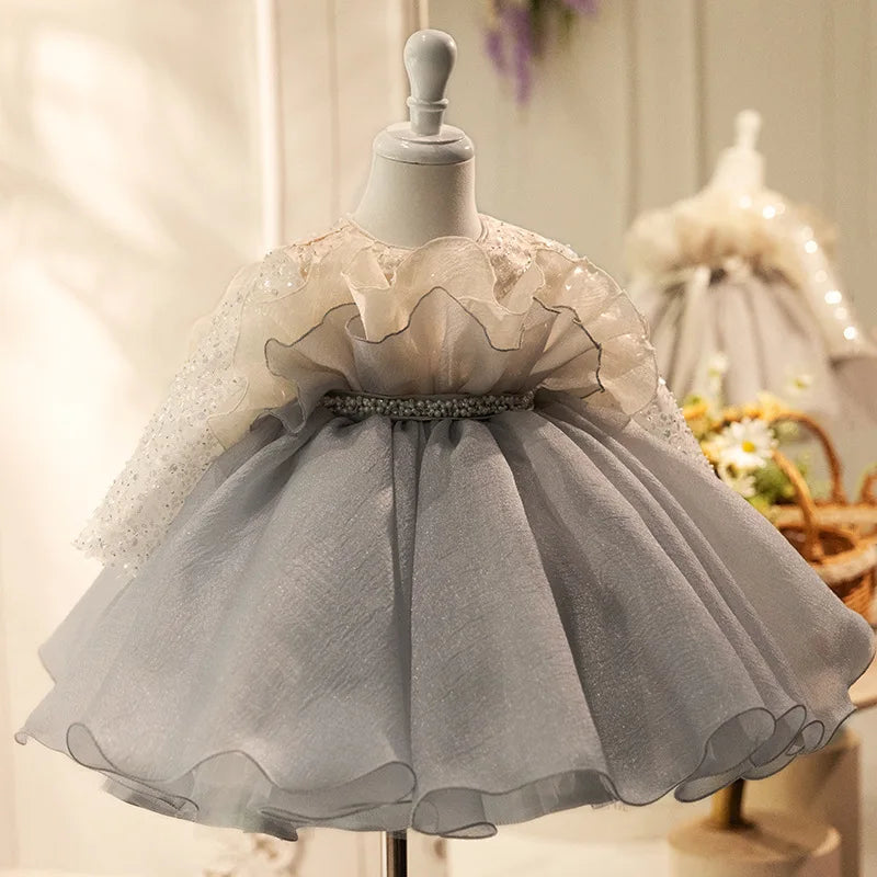 Girls' New Birthday Party Formal Dress Piano Performance Light Luxury Minority High-End Eid Princess Dress
