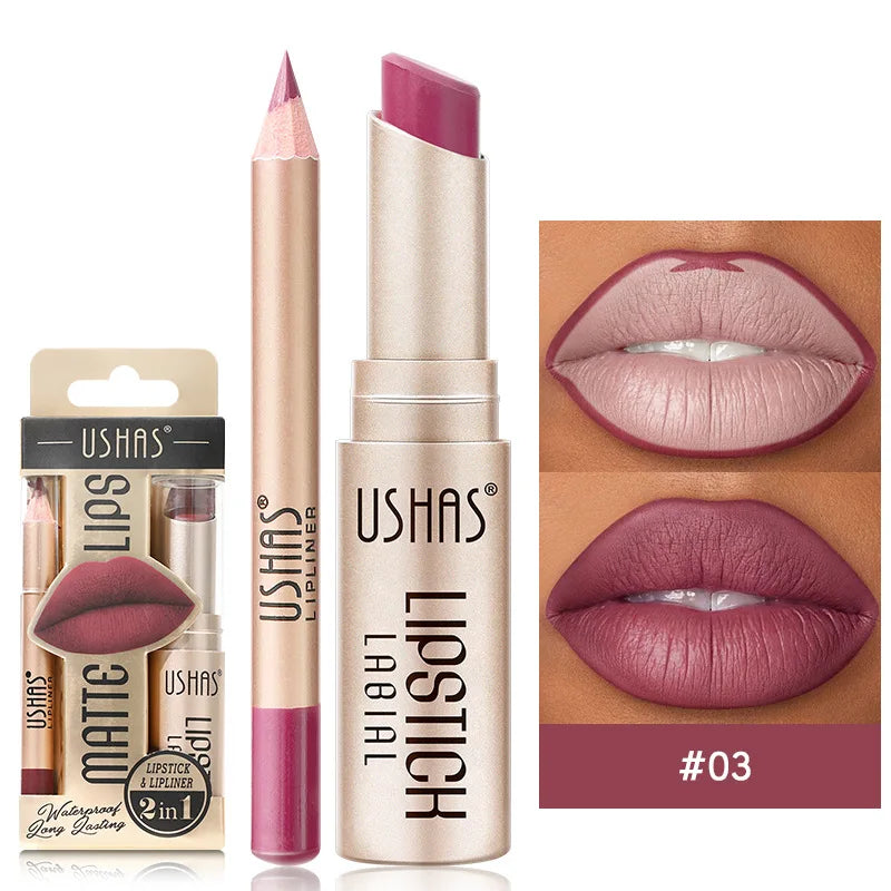 12 Color Matte Lipstick Set Long Lasting Nude Red Lipstick With Lipliner Not Dry Easy Coloring Lip Makeup Kit