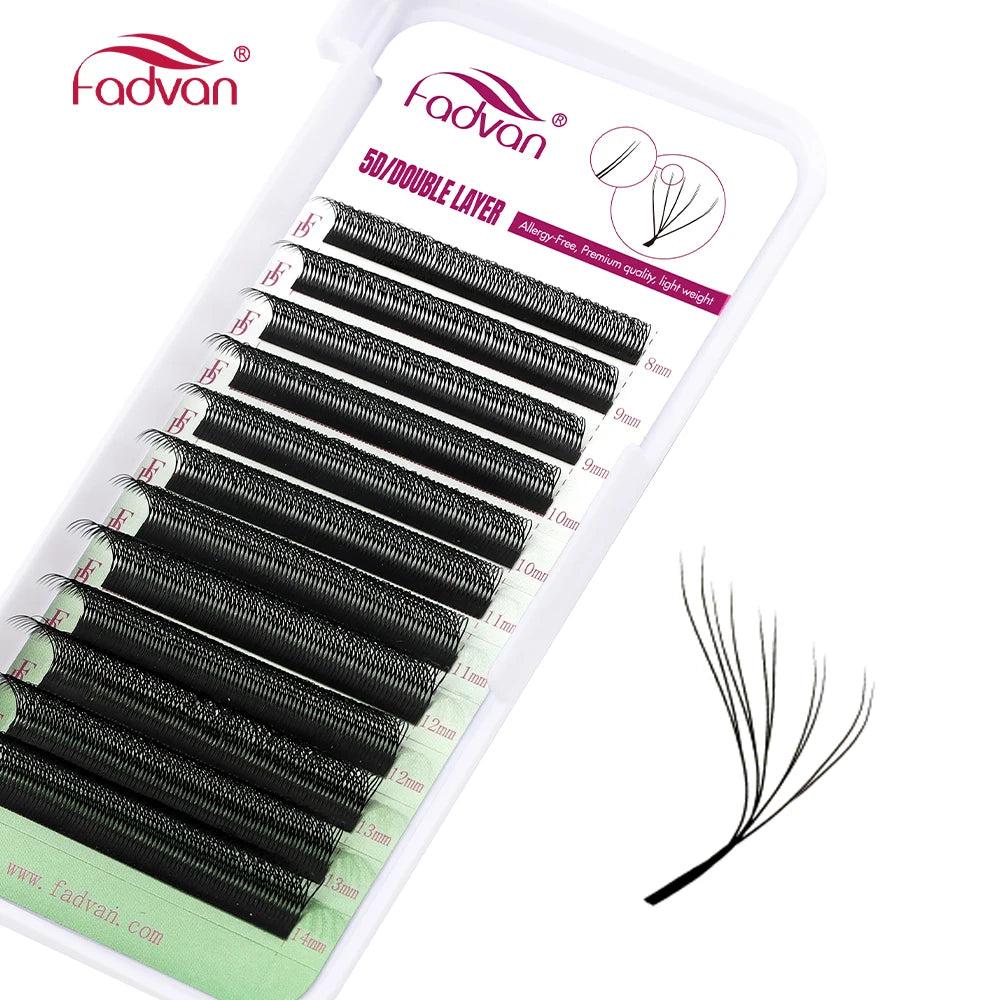 FADVAN Double Tips 6D 8D 10D W Shape Eyelashes Extensions Natural Volume Fans Eyelashes Makeup Tools