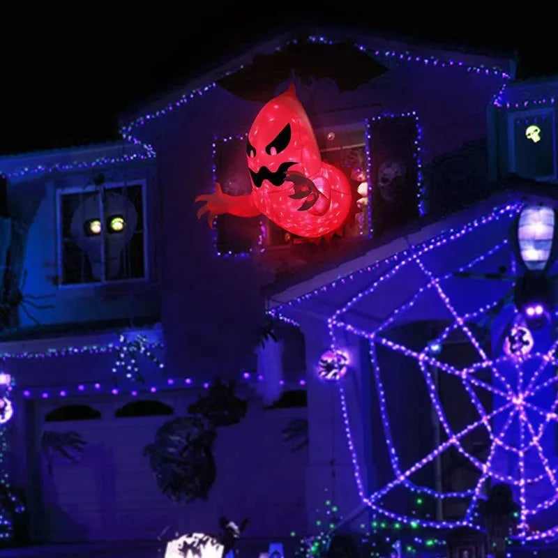 1.4m Halloween Ghost Scary Inflatable Giant Blow Up Foldable Phantom Unique Coming Party Outside Yard Garden Lawn Decor Prop