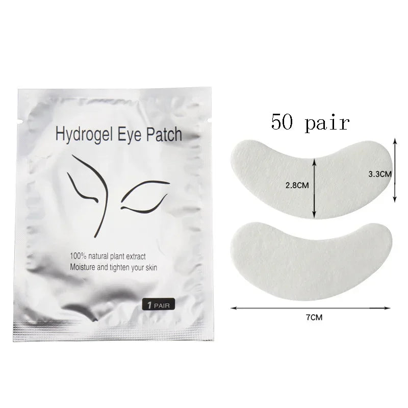50/100/200 Pairs Eyelash Pad Gel Hydrogel Eye Patch Grafting Under Eye Paper Sticker Fox Wraps Eyelash Extension Makeup Tools