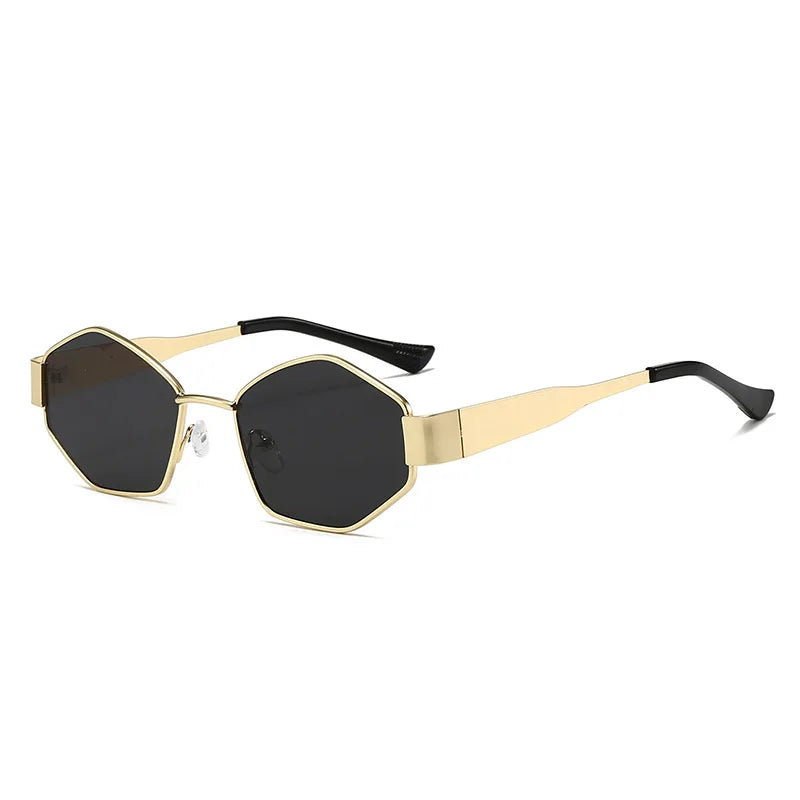1/2/5Pieces/Set Of Sunglasses Fashion Hexagon Sun Glasses Men Women Trendy Metal Accessory Eyewear Outdoor Cycling Eyeglasses