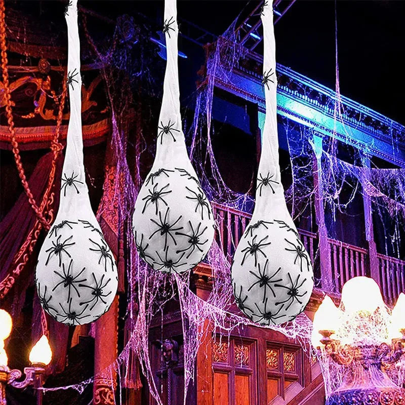 1-5PCS Hanging Light Up Spider Egg Sac Outdoor Decoration Glowing Web Egg for Halloween Party Indoor Gift Decor