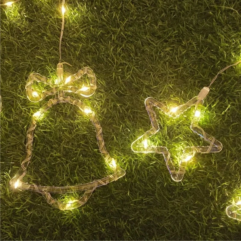 Christmas Lights Curtain Fairy String Lights 3M USB Powered Remote 8 Modes LED Window Decorations for Home
