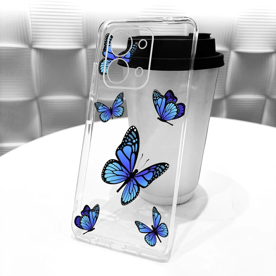 For Xiaomi Redmi 15C 5G 2025 Case Fashion Flower Bow Soft Silicone Clear Back Cover For Xiaomi Poco C85 5G Redmi15C 173MM Bumper