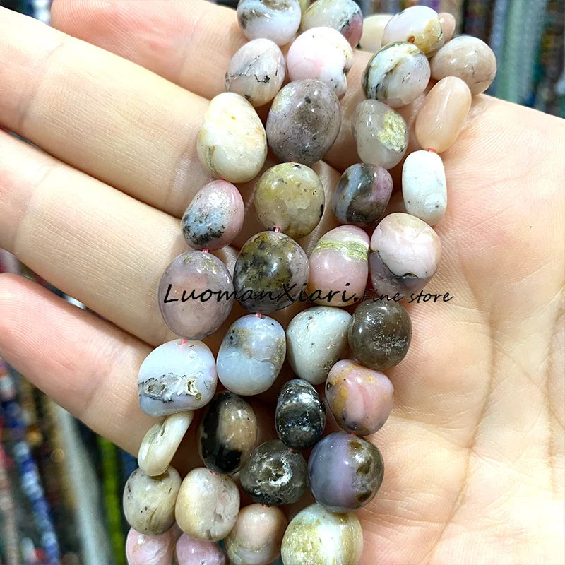 8-10mm Natural Stone Green Apatite Irregular Loose Spacer Beads for Jewelry Making Diy Earrings Bracelet Charms Accessories 15''