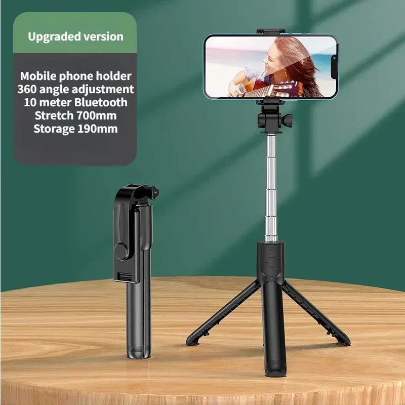 Selfie Stick Wireless Tripod Stand with Light Bluetooth Remote Extendable Tripod for iPhone Mobile Phone Live Streaming