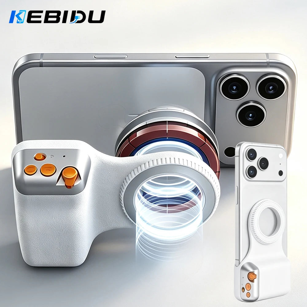KEBDIU Magnetic Camera Hand Grip MagSafe Bluetooth Remote Control Shooting Aid Phone Stabilizer Handle