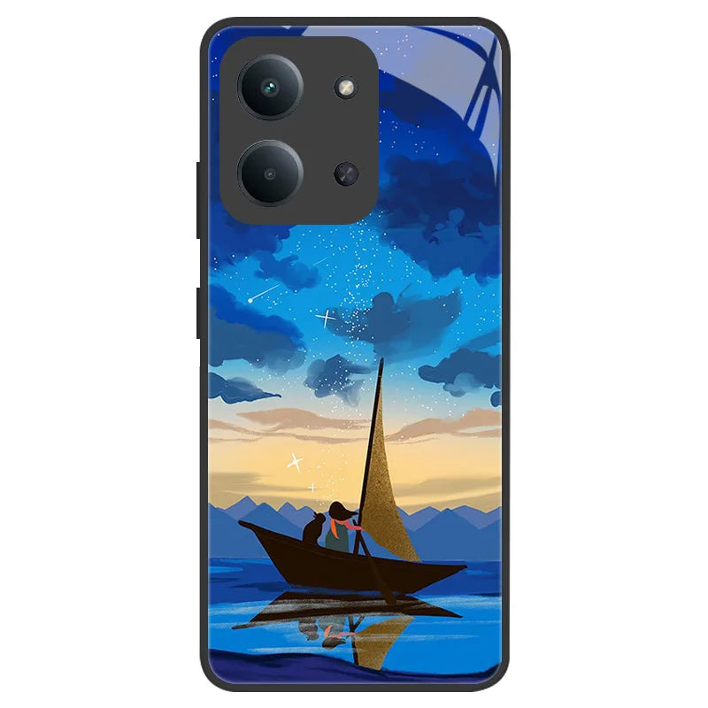 Fundas For Xiaomi Redmi 15C Case Redmi15C 4G 5G 171mm Tempered Glass Back Cover For Poco C85 Bumper Camera Lens Protection Coque