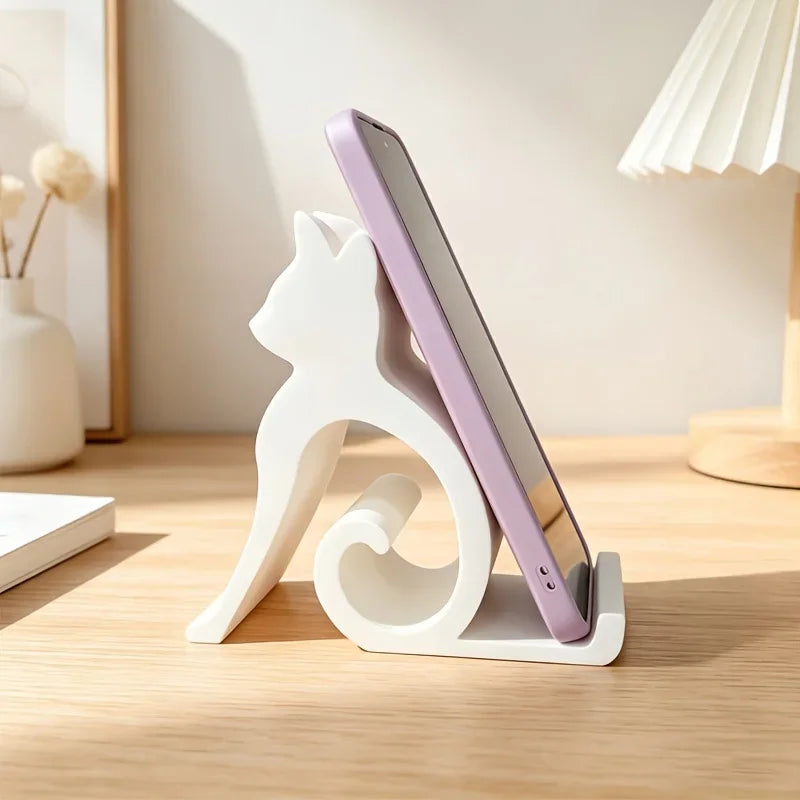 1 PCS Cat Shaped Phone Holder, Suitable for Use on Beds, Offices, And Cars. Cute Cat Design, Fun Cat Shaped Phone Holder.